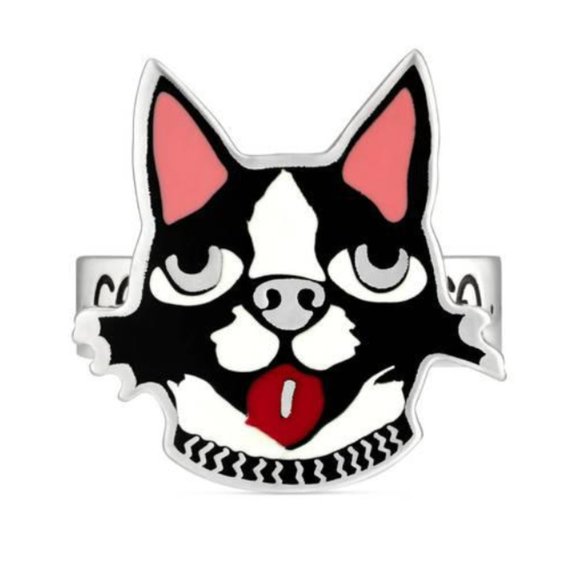 🥳💕 HOST PICK 💕🥳 Gucci Bosco Dog 🐶 Ring in Silver - Picture 1 of 7